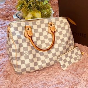 Louis Vuitton Speedy 25 With Matching Coin Purse